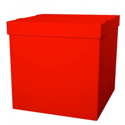 Коробка для шаров 60х60х60см красная 