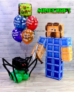 Набор фигур «Minecraft» Стив и паук, композиция из шаров