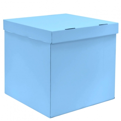 Коробка для шаров 60х60х60см голубая 